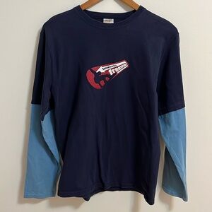 90’s shirt layering snowboarding boys long sleeve tee size 16-18 freestyle print